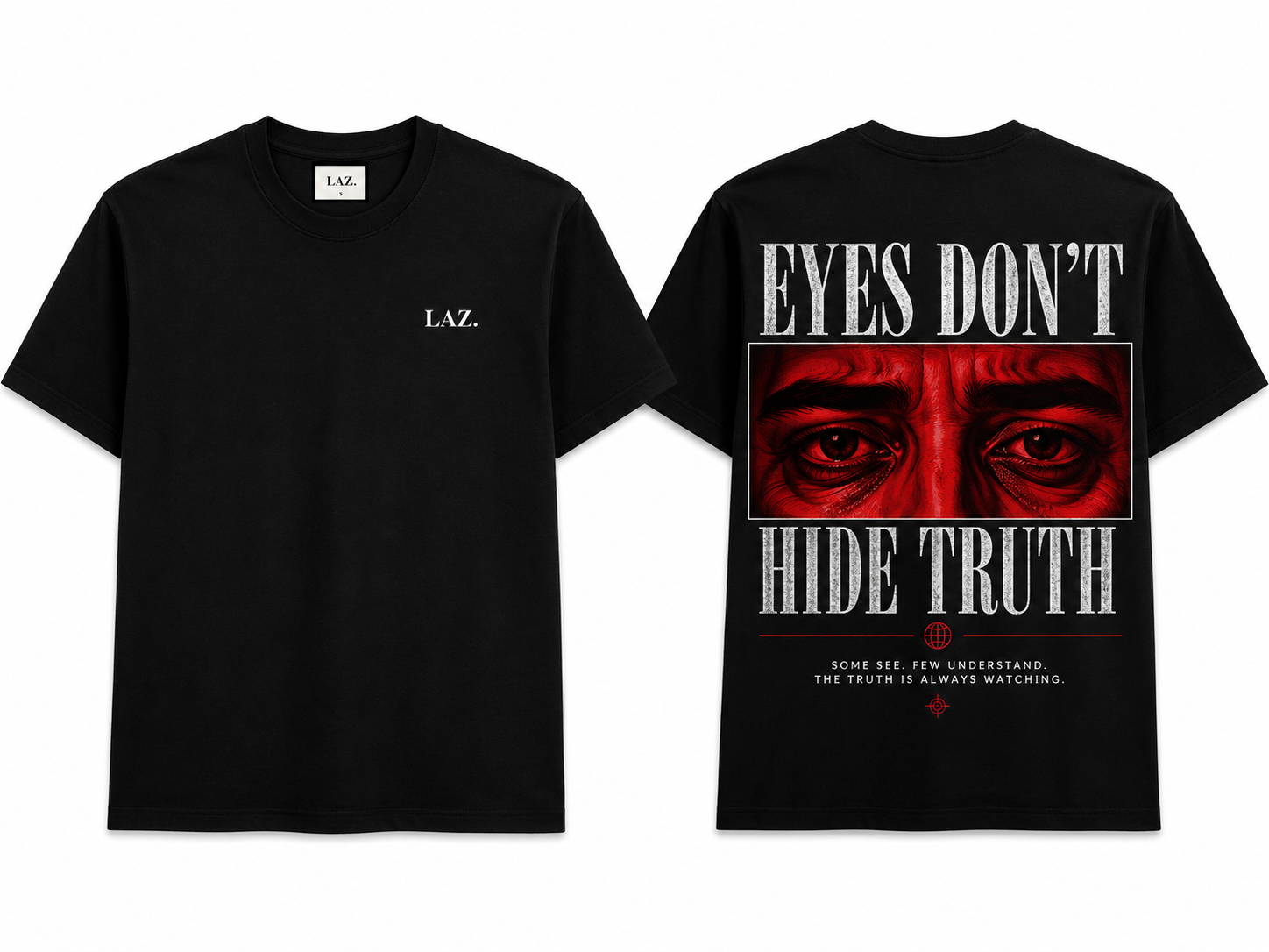 LYIE T-Shirt Schwarz - Vorder- und Rückseite